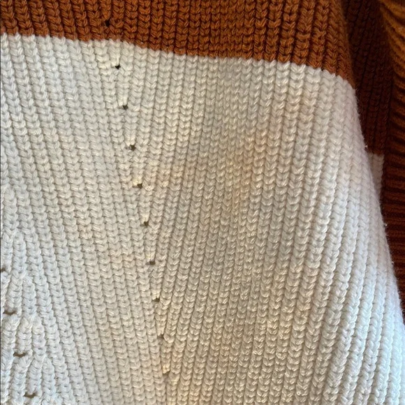 MAEVE Oversized V-Neck Pullover Sweater Color Block Sweater size Small - Picture 6 of 10